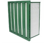 Type en plastique de cadre/cadre V en métal filtre à air compact de milieu pour le système de ventilation