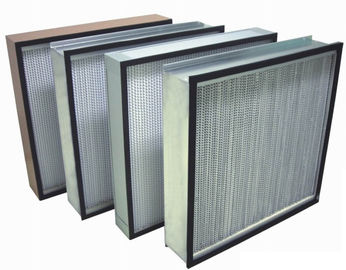 H13 / Séparateur profond de filtre à air de H14 Hepa plissé avec la basse résistance initiale