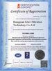 La Chine Dongguan Klair Filtration Technology Co., Limited certifications
